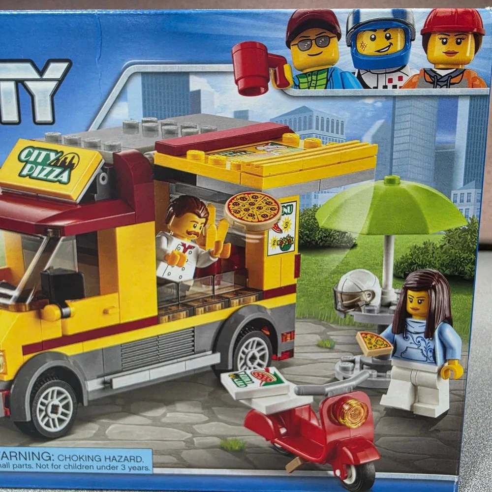 LEGO City Pizza Van 60150 Kids Yellow New Building Toy Set